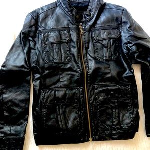 77 Kids faux leather jacket